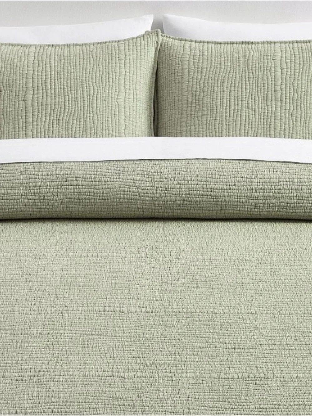 Pottery Barn Quilted Coverlet Set in Sage